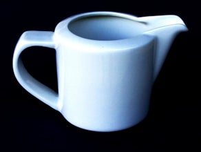 Milchkanne Keramik weiß