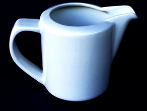 Milchkanne Keramik weiß