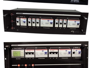 CEE Verteiler 63A -> 2x 32A CEE, 1x Schuko, RCD, LS-Schalter,19"