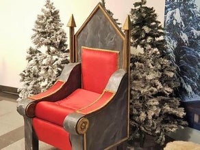 Thron Weihnachtsmannthron - Sessel vom Weihnachtsmann - Weihnachtsdekoration