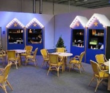 Weihnachtsmarkthütte, Weihnachtsmarktbude, Verkaufshütte, Verkaufsstand, Hütte, Buffet