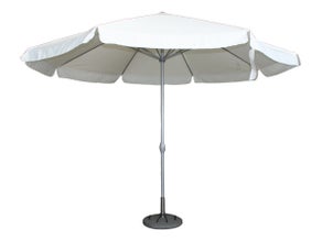 Sonnenschirm / Marktschirm ø 400cm weiß inkl Ständer Standfuß MAY