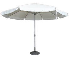 Sonnenschirm / Marktschirm ø 400cm weiß inkl Ständer Standfuß MAY