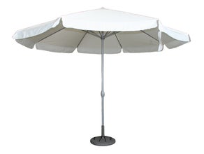 Sonnenschirm / Marktschirm ø 400cm weiß inkl Ständer Standfuß MAY