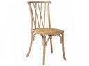 Holzstuhl ARTOIS, naturbraun mit Rattan Sitzfläche Crossback - Galerie - Bild 1