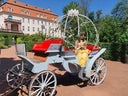 Prinzessinnen Kutsche - weiße Cinderella  Märchen Kutsche - Deko