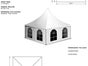 Pagode / Zelt mit elegantem Spitzdach und abnehmbaren Seitenwänden 5x5 m - Galerie - Bild 2