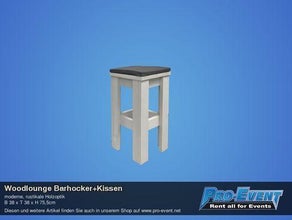 Woodlounge Barhocker mit Kissen