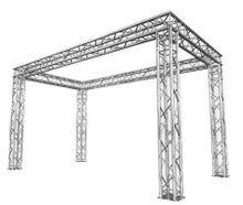 Traversensystem, Traversen Carré, Haus, Viereck 6x6m, 3,5 m hoch, Prolyte H30V oder Global Truss F34 System, Messestand