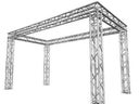 Traversensystem, Traversen Carré, Haus, Viereck 6x6m, 3,5 m hoch, Prolyte H30V oder Global Truss F34 System, Messestand - Galerie - Bild 1