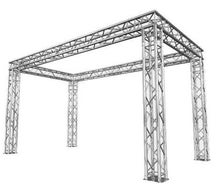 Traversensystem, Traversen Carré, Haus, Viereck 6x6m, 3,5 m hoch, Prolyte H30V oder Global Truss F34 System, Messestand