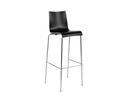 Barhocker, Thekenhocker, Counterhocker chrom / Sitzfläche schwarz