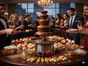 XXL Schokoladenbrunnen mieten (82 cm) – 6 Etagen Schokobrunnen für Hochzeit & Event - Galerie - Bild 3