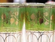 Orientalische Gläser und Untersetzer, Glas, Teller, Besteck, Orient