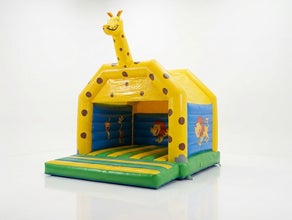 Hüpfburg Giraffe mieten – Safari-Action pur: Der Riese, den kein Kind übersieht!