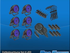 Zeltbeleuchtung Set 4 LED