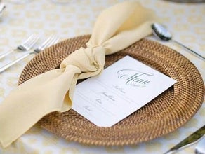 Platzteller mieten Rattan "Florenz" Tischset in Natur Braun für BOHO Dekoration Vintage, Verleih in 33647 Bielefeld