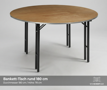 Bankett-Tisch rund Ø 183 cm