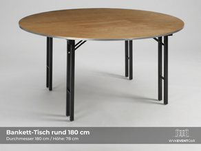 Bankett-Tisch rund Ø 183 cm
