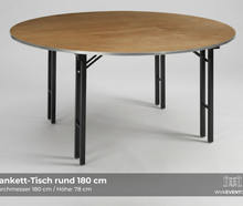 Bankett-Tisch rund Ø 183 cm