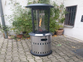 Gas Terrassenfeuer Vulcano Heizpilz Terrassenstrahler Gasofen