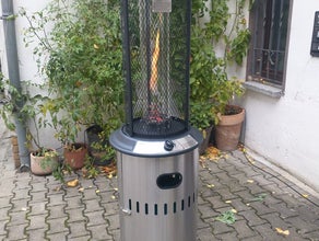 Gas Terrassenfeuer Vulcano Heizpilz Terrassenstrahler Gasofen