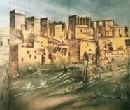 Griechenland Stadt Kulisse, Antik, Tempel, Säulen, Griechisch