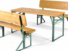 Kinder Festzelt-Garnitur mit Rückenlehne