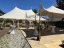 Zeltmembran 8 x 6 m sand- 48 qm - Tentickle, Flexzelt, Stretchzelt, Tipi Zelt, Partyzelt