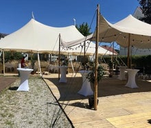 Zeltmembran 8 x 6 m sand- 48 qm - Tentickle, Flexzelt, Stretchzelt, Tipi Zelt, Partyzelt