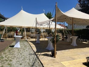 Zeltmembran 8 x 6 m sand- 48 qm - Tentickle, Flexzelt, Stretchzelt, Tipi Zelt, Partyzelt