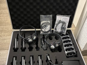 Auracast Hörsytem Kompletteset mit 12 Empfängern, Kopfhörern und/ oder Induktionschleifen