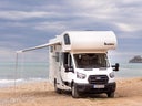 Wendiges Familienwohnmobil - für bis zu 5 Personen- mit gr. Kühl-Gefrierkomination, Backofen, Rückfahrsensoren, Fahrradträger, Markise