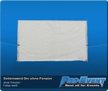 Faltzelt Seitenwand 3m ohne Fenster