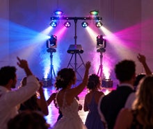 Lichtanlage mieten ab 129 €: Lichtshow mit Moving Heads, Laser und Strobe ✓ DMX ✓ kautionsfrei
