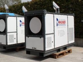 Mobile Heizzentrale 200 kW, Zeltheizung, Baustellenheizung