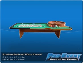 Roulettetisch mit 80cm Kessel
