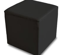 Loungehocker / Sitzwürfel Kunstleder QUBO XL in schwarz