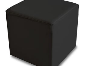 Loungehocker / Sitzwürfel Kunstleder QUBO XL in schwarz