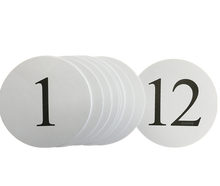 Tischnummern Set 1-12