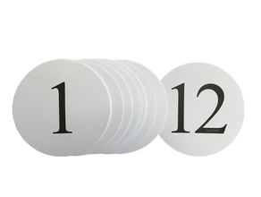Tischnummern Set 1-12