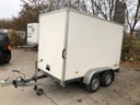 L Kofferanhänger mit Rampe, Anhänger mit Kofferaufbau 180 cm, 2000 kg Zul. Ges. Gewicht