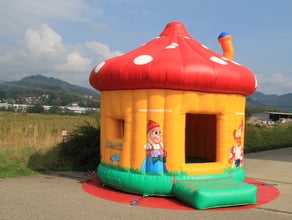 Hüpfburg ~ Fliegenpilz ~ Springburg ~ Kindergeburtstag ~ Geburtstag ~ bei spass-events