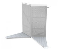 Verbindungselement, Ecke, Crash Barrier, Absperrung, Crashbarrier, Stage Barrier, Stagebarrier, Demogitter, Bühnengitter, Grabengitter, mobile Absperrung, Absperrungen, Barricade, Barricades, Barrikade, Blockade, Wellenbrecher, Bühnenbarrikade, Corner