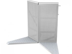 Verbindungselement, Ecke, Crash Barrier, Absperrung, Crashbarrier, Stage Barrier, Stagebarrier, Demogitter, Bühnengitter, Grabengitter, mobile Absperrung, Absperrungen, Barricade, Barricades, Barrikade, Blockade, Wellenbrecher, Bühnenbarrikade, Corner