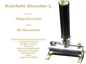 Konfettishooter  Größe L - Konfettiwerfer -Streamer