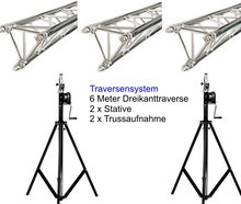 Traversensystem 6m mit Wind-up Stativen mieten