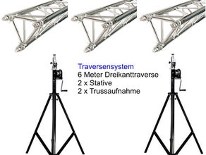 Traversensystem 6m mit Wind-up Stativen mieten