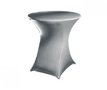 Stehtischhusse Stretchhusse Stehtischdecke silber-grau