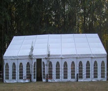 Partyzelt 20m x 30m weiß mit 50% Sprossenfenster